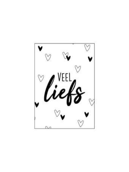 Cadeaulabel  Veel liefs 5x