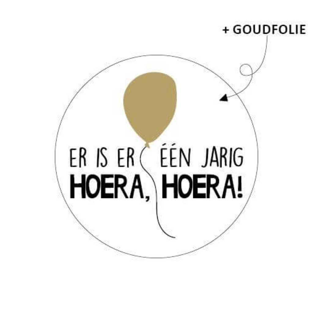Sluitstickers Er is er een jarig met ballon 10x