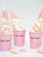 Roze bekers 8x