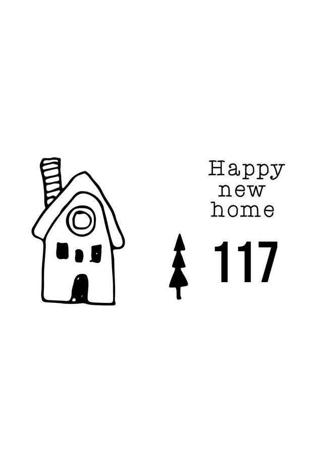 happy new home clipart black