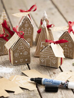 Adventskalender huisjes, bomen en stift
