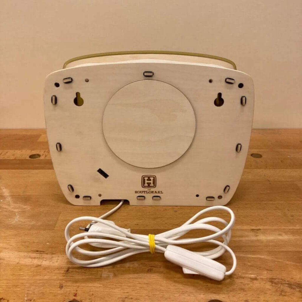 Houten lampje met naam  grachtenpandje