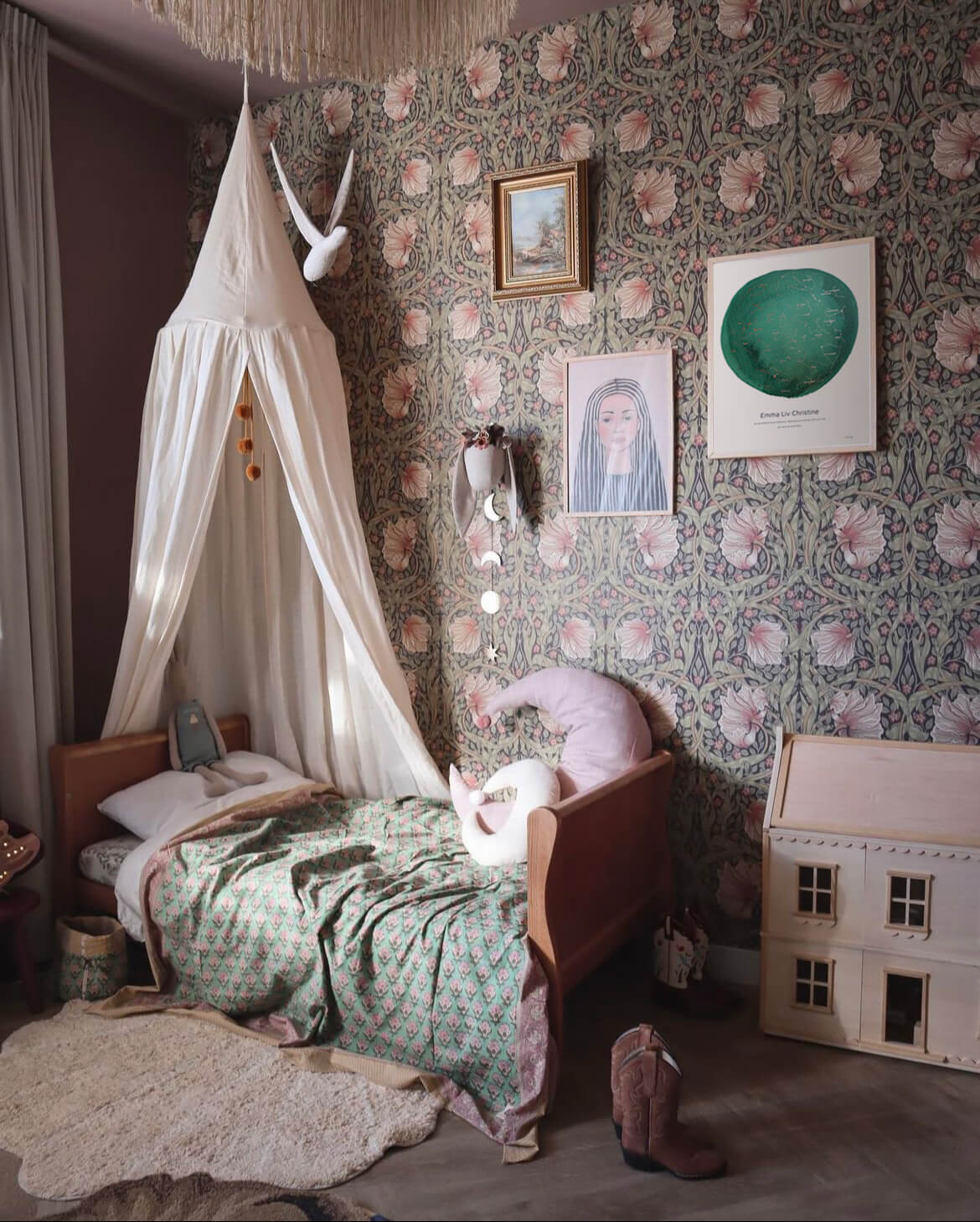 kraamcadeau met naam poster maan