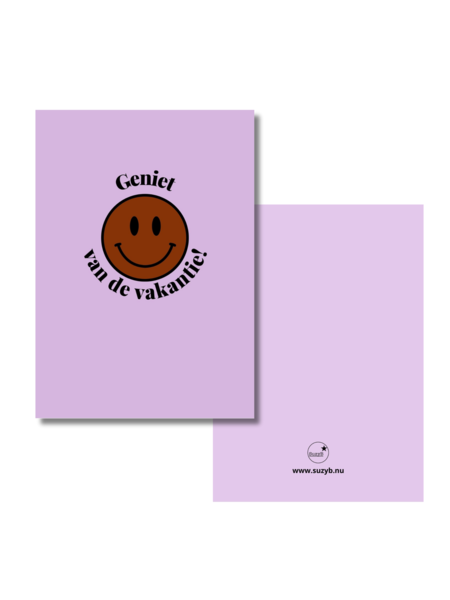 Kaart  Smiley geniet van de vakantie!