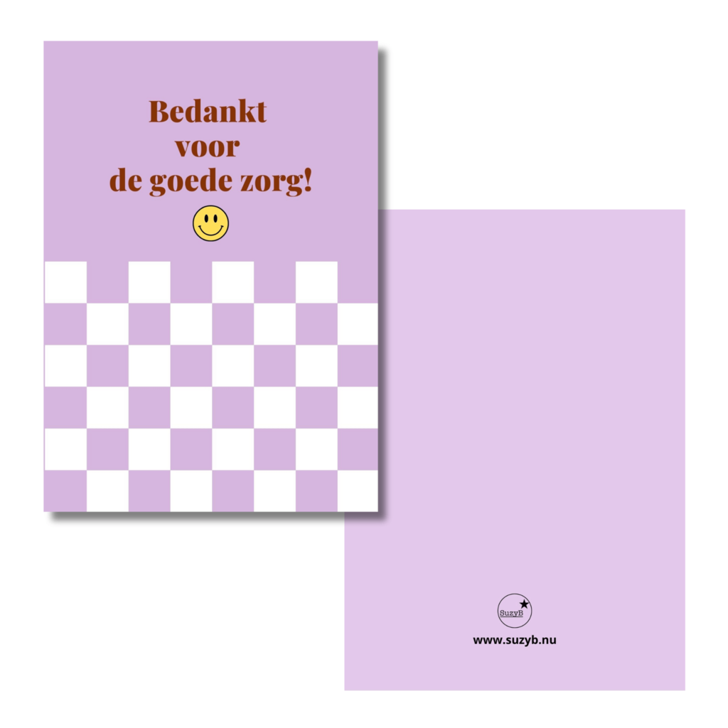 Kaart  Smiley Bedankt voor de goede zorg!