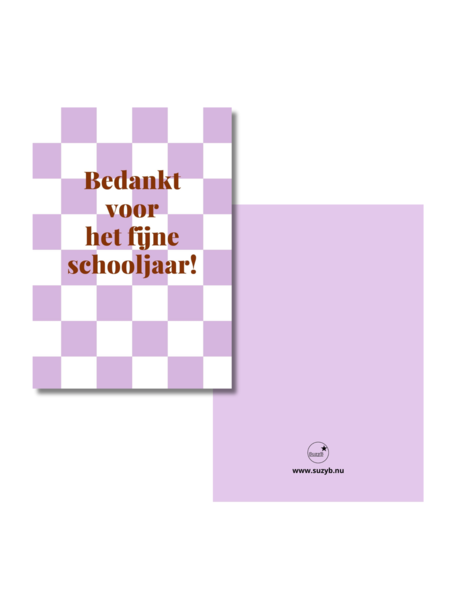 Kaart Bedankt voor het fijne schooljaar!