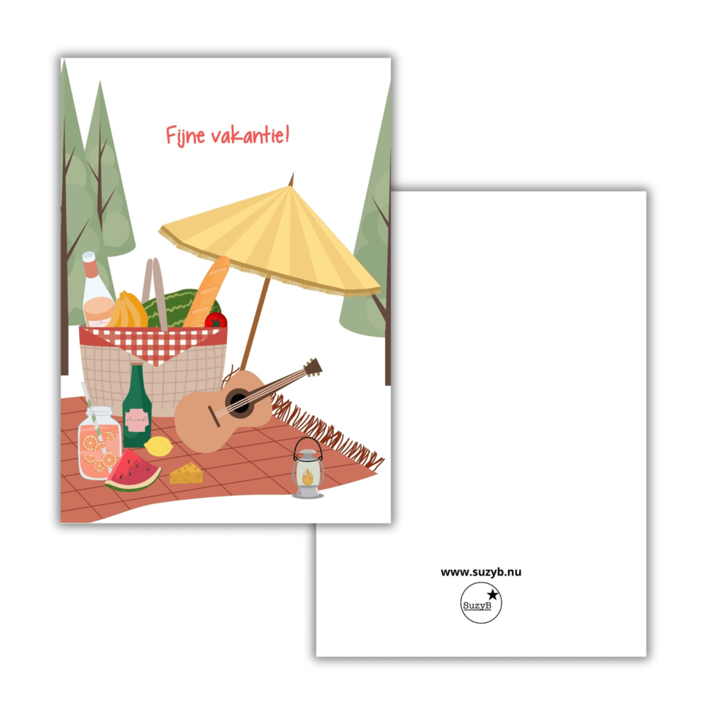 Kaart - Fijne vakantie! Picknick