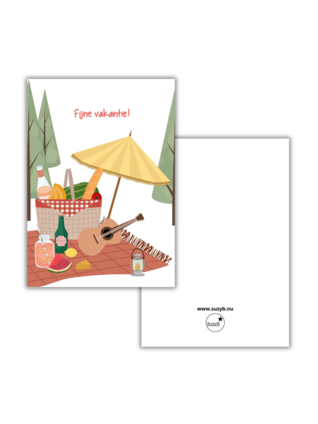 Kaart - Fijne vakantie! Picknick