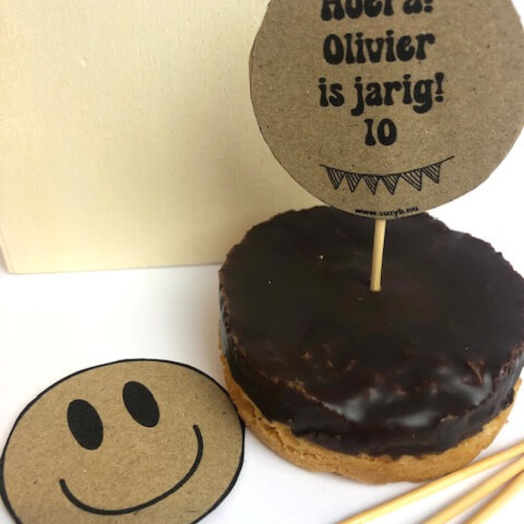 Printable Smiley traktatie met naam