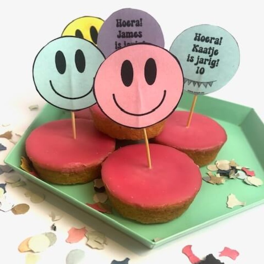 Printable Smiley traktatie met naam
