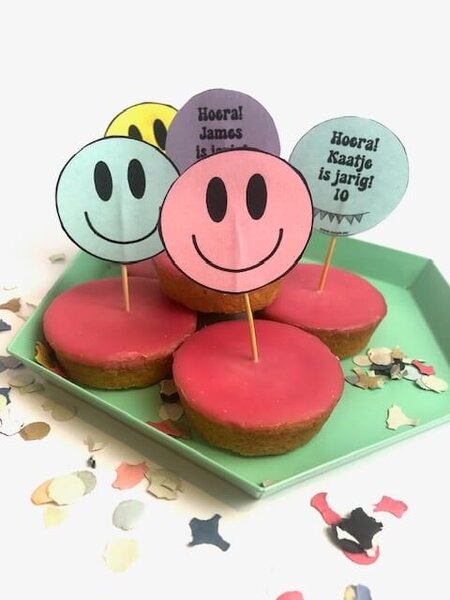 Printable Smiley traktatie met naam