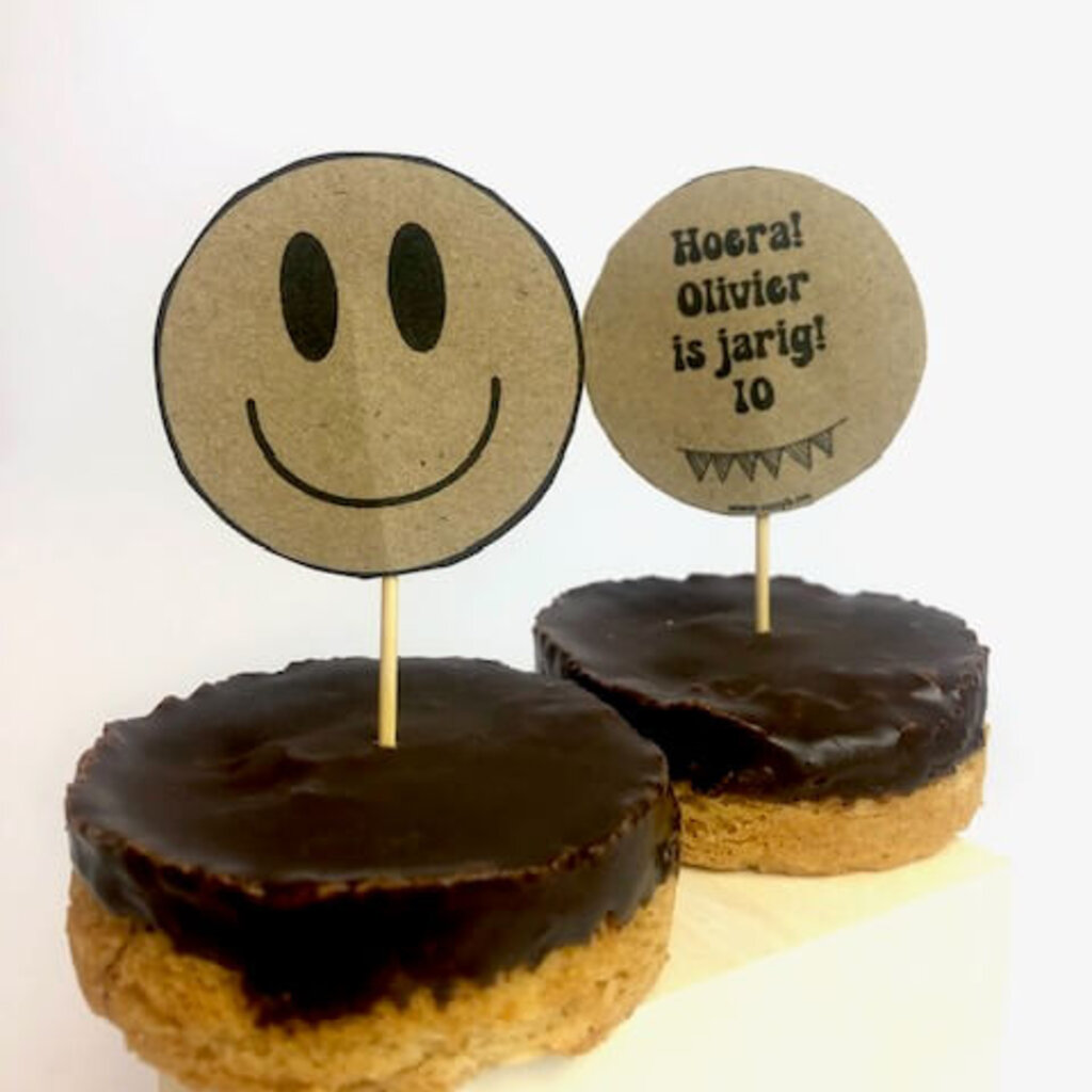 Printable Smiley traktatie met naam