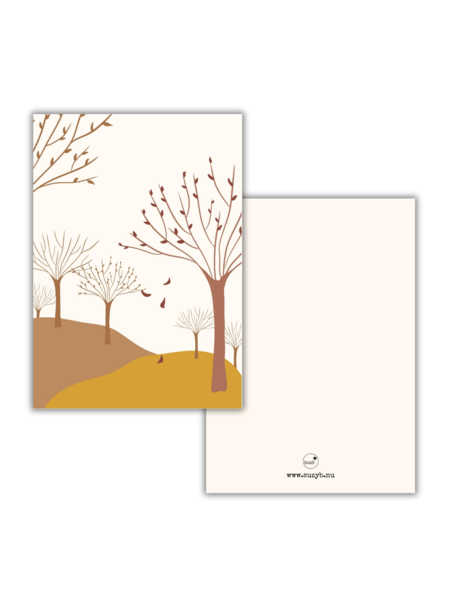 Kaart  Bomen blanco