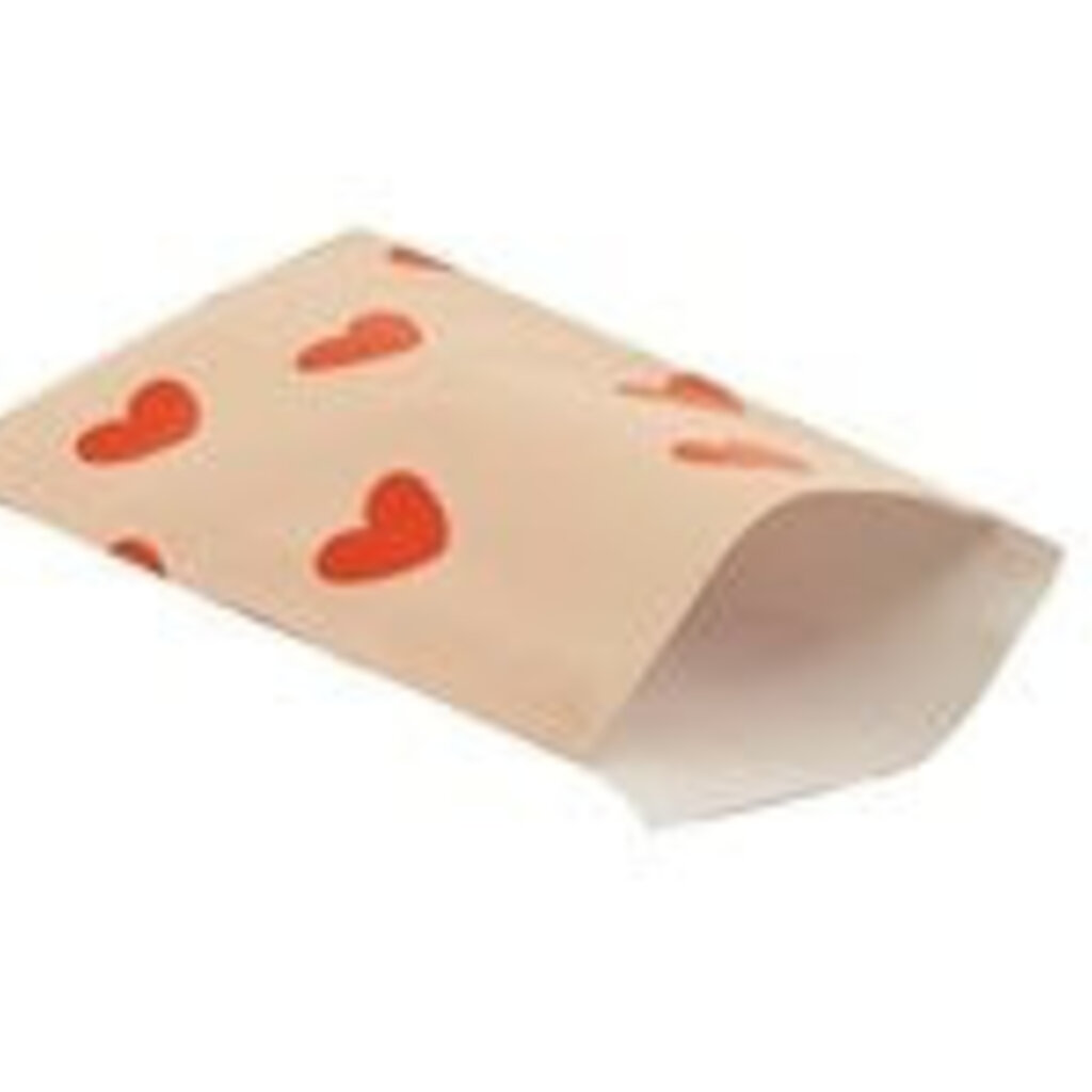 Cadeauzakjes met rode hartjes 5x