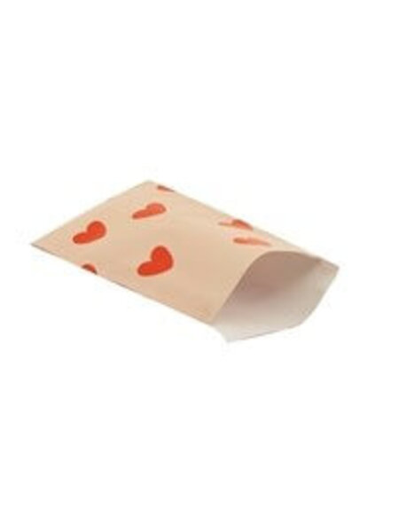 Cadeauzakjes met rode hartjes 5x