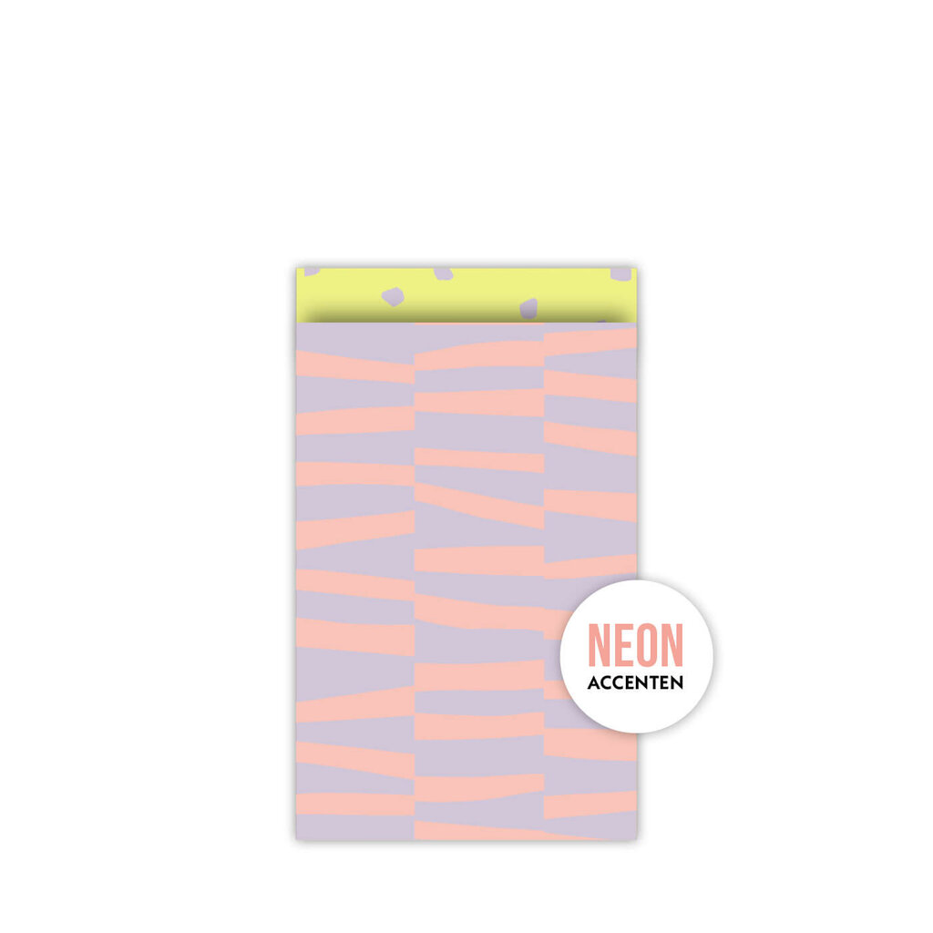 Cadeauzakjes Bold lines Lila/ Neon