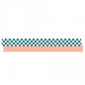  Cadeaulint checkerboard groen peach