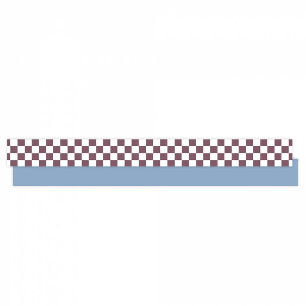 Cadeaulint checkerboard bieten rood blauw