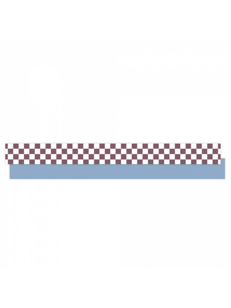 Cadeaulint checkerboard rood blauw