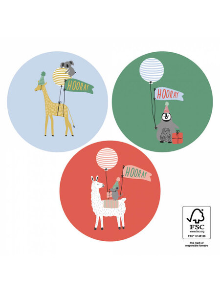 Sluitstickers party animals