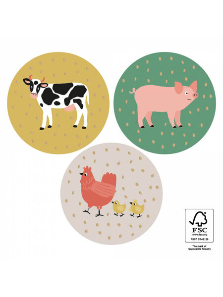 Sluitstickers boerderijdieren