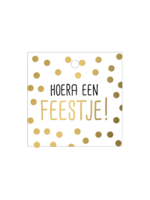 Cadeaukaartje Hoera een feestje 5x