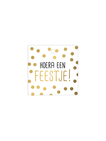 Cadeaukaartje Hoera een feestje 5x