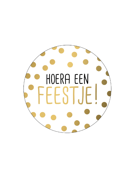 Sluitstickers hoera een feestje 10x