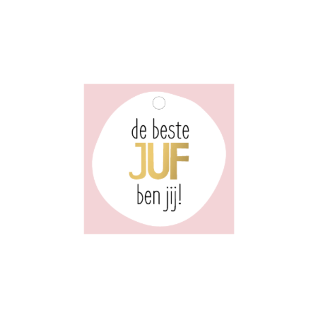 Cadeaulabel de beste juf ben jij