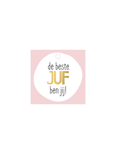 Cadeaulabel De beste juf ben jij