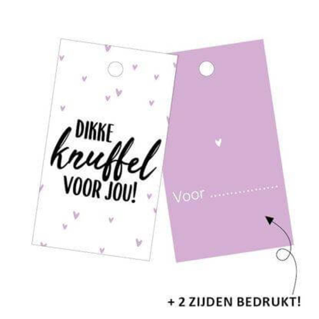 Cadeaulabel Dikke knuffel 5x
