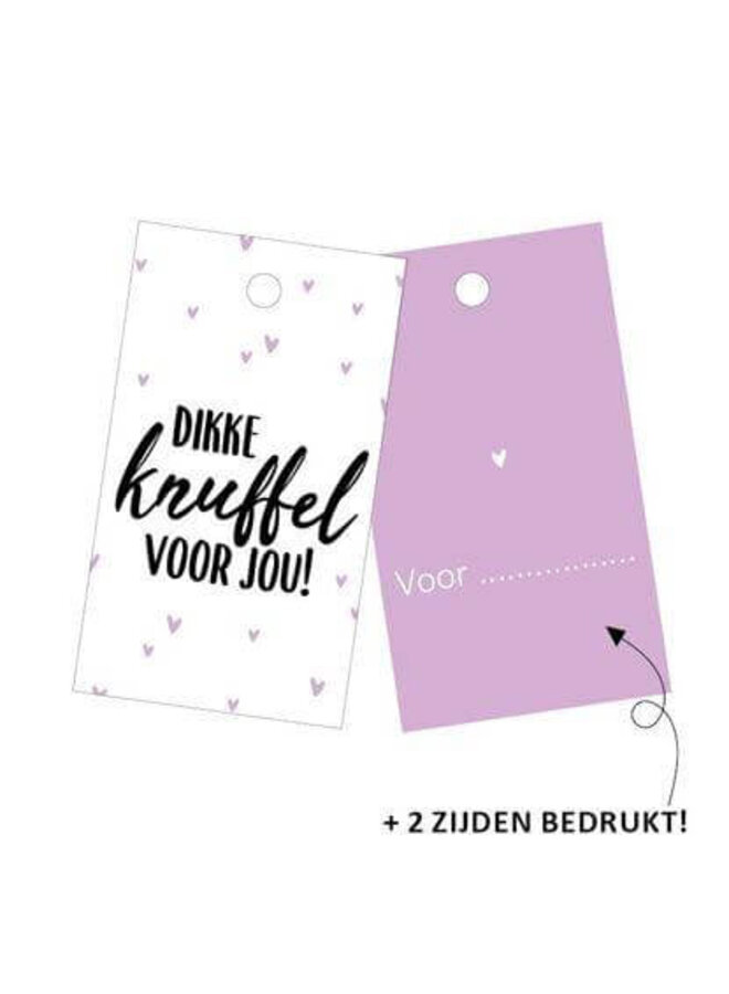 Cadeaulabel Dikke knuffel 5x