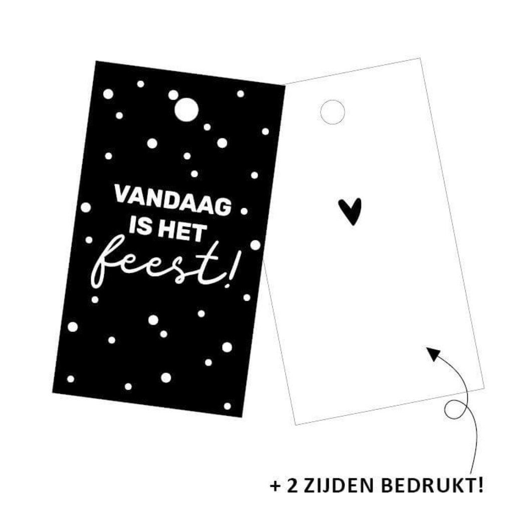 Cadeaulabel  Vandaag is het feest 5x