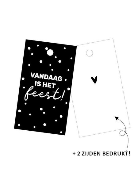 Cadeaulabel  Vandaag is het feest 5x