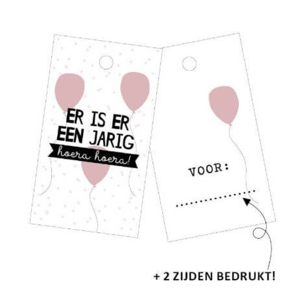 Cadeaulabel  Er is er een jarig 5x