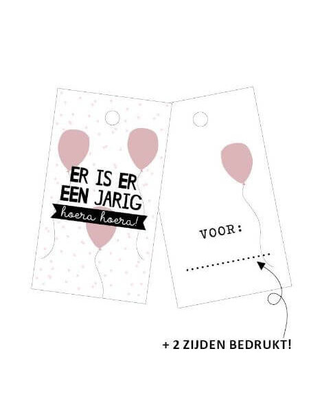Cadeaulabel  Er is er een jarig 5x