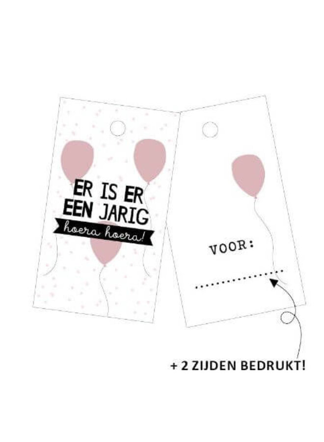 Cadeaulabel  Er is er een jarig 5x