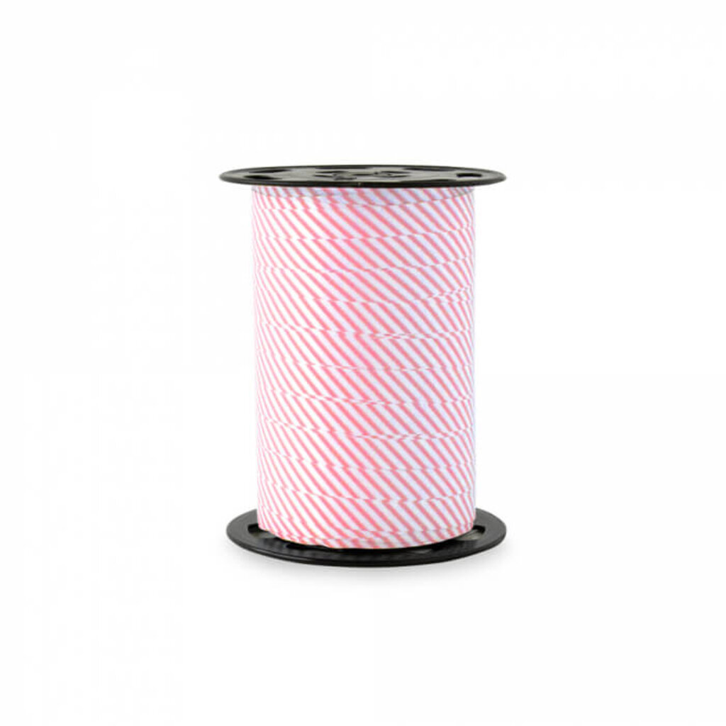 Cadeaulint strepen Candy Pink