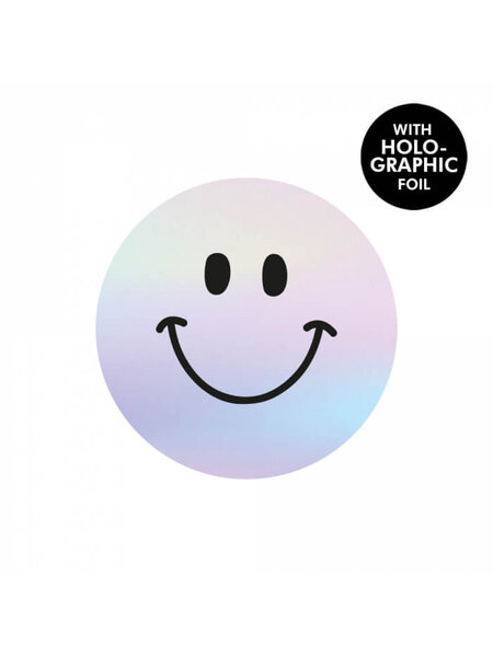 Sluitstickers Smiley Holographic 10x