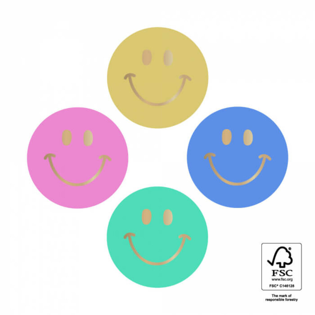 Sluitstickers Smiley maat S 10 x