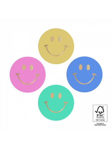 Sluitstickers Smiley maat S 10 x