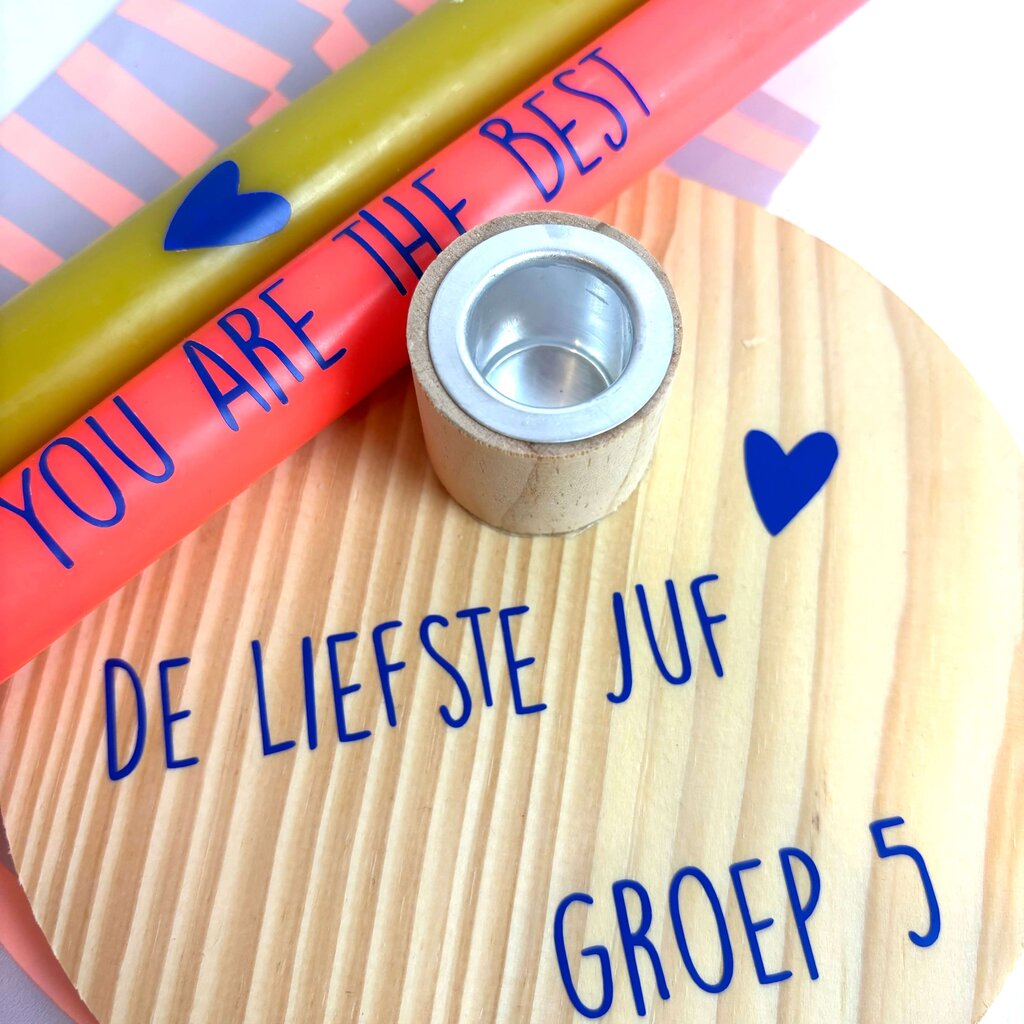 Kaars You are the best (Oranje en groen)