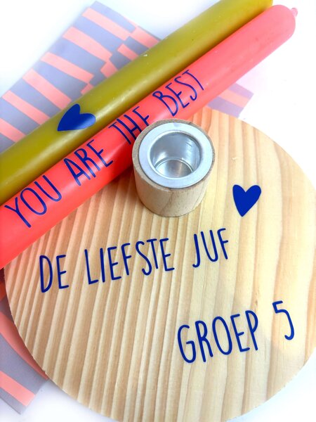 Kandelaar De liefste juf