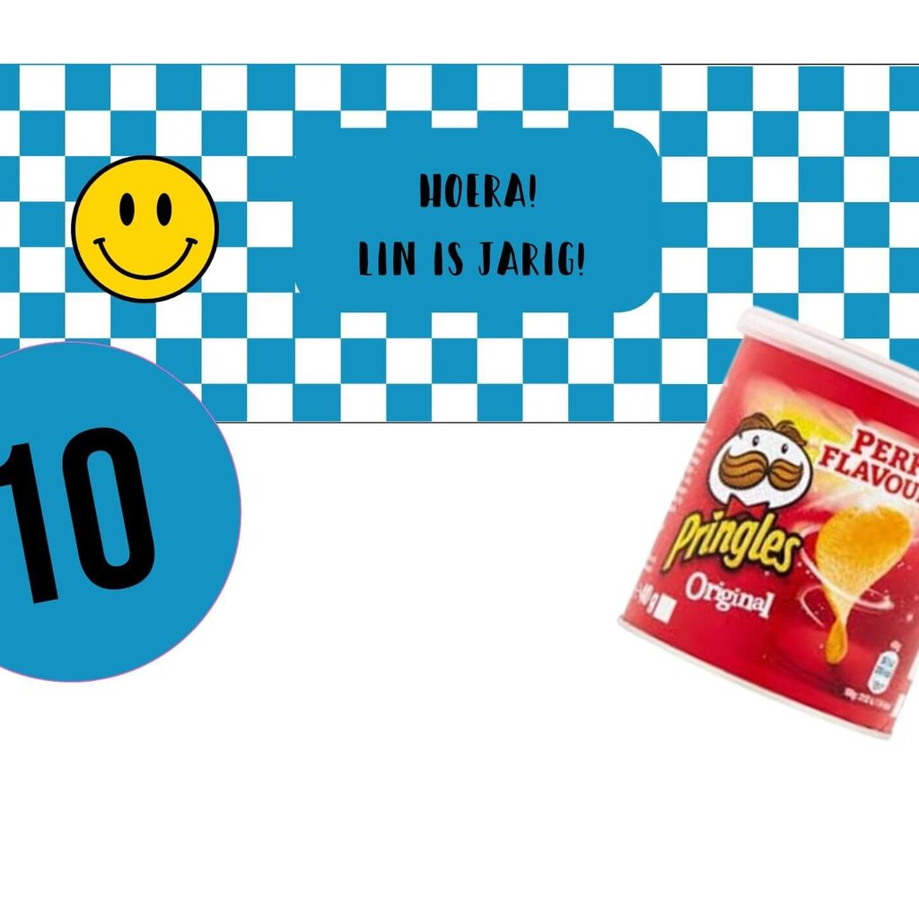Printable Pringles  Smiley Blauw