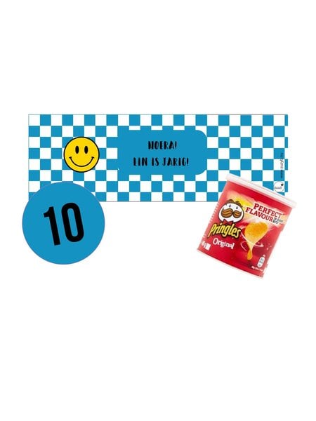 Printable Pringles  Smiley Blauw