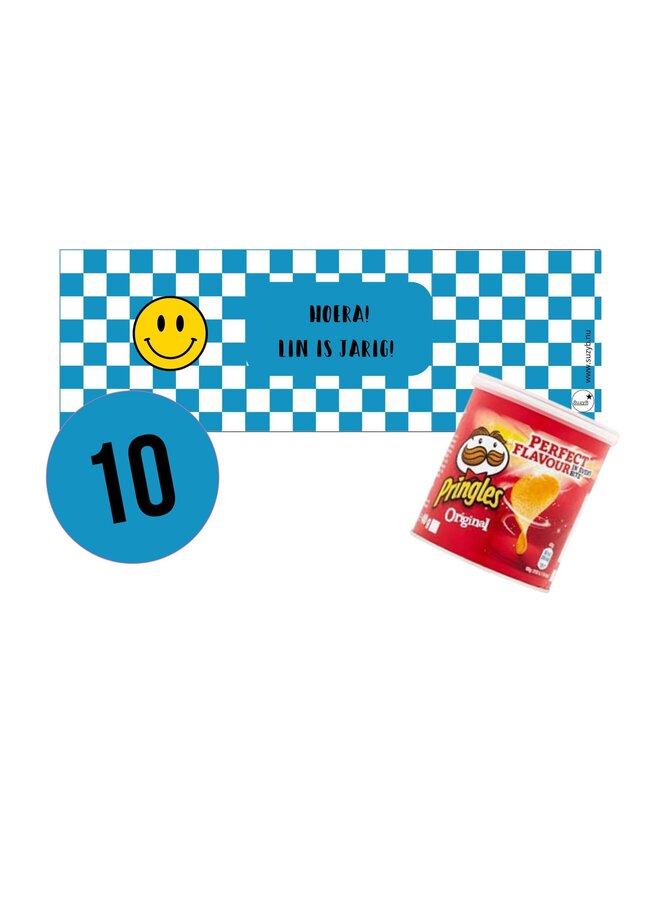 Printable Pringles  Smiley Blauw