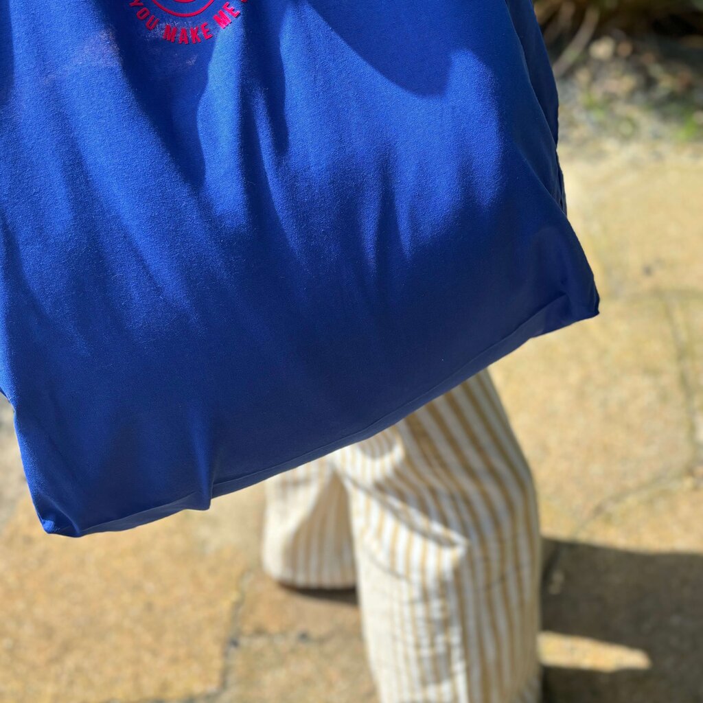 Tas Kobalt blauw You make me smile