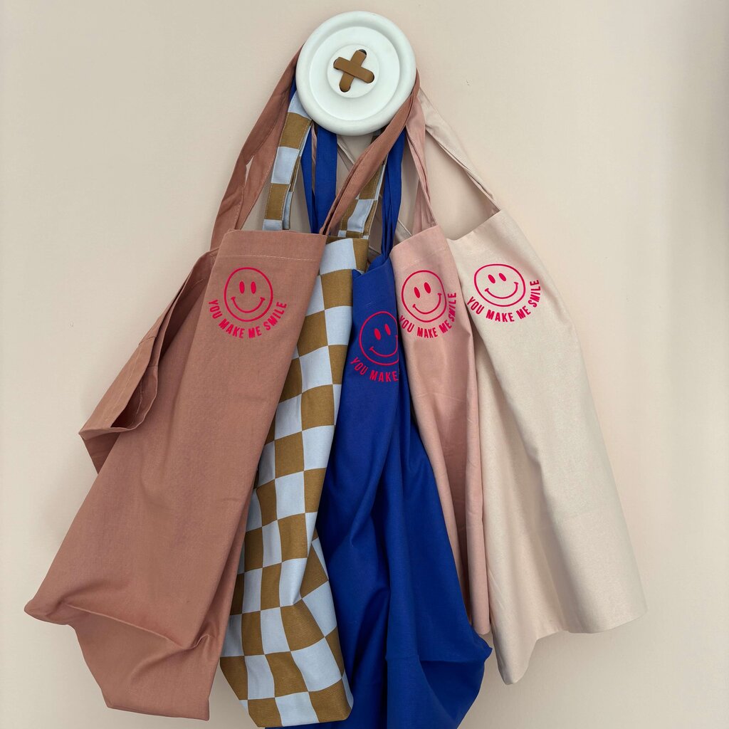 Tas lichtroze You make me smile