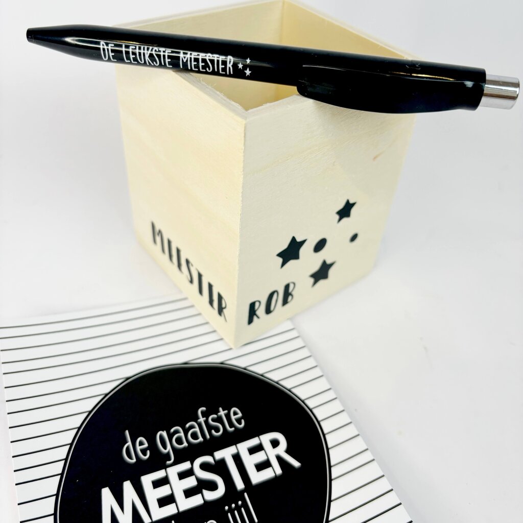 Pennenbakje Meester of Juf