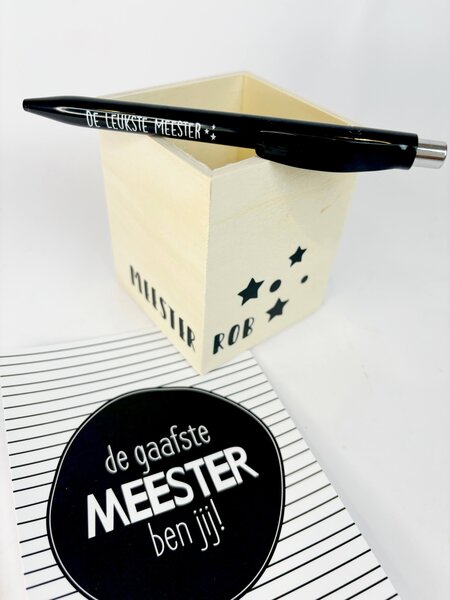 Pennenbakje Meester of Juf